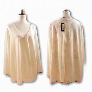 NYDJ Victorian Bouquet Faux Layer Sweater 3X